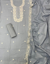 Premium Chikankari Pure Cotton Suit Set - Yanchi