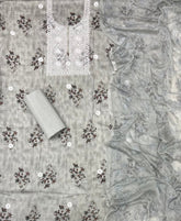 Premium Chikankari Pure Cotton Suit Set - Yanchi