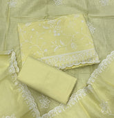 Premium Chikankari Pure Cotton Suit Set - Yanchi