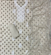 Premium Chikankari Pure Cotton Suit Set - Yanchi