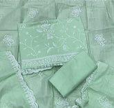 Premium Chikankari Pure Cotton Suit Set - Yanchi