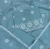 Premium Chikankari Pure Cotton Suit Set - Yanchi