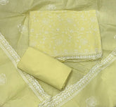 Premium Chikankari Pure Cotton Suit Set - Yanchi