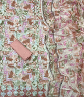 Premium Chikankari Pure Cotton Suit Set - Yanchi