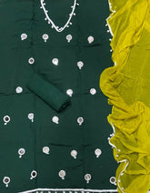 Premium Organza Suit Set with Mirror Work - Yanchi