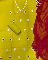 Premium Organza Suit Set with Mirror Work - Yanchi