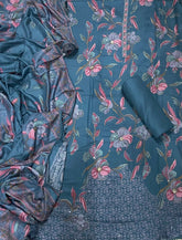 Premium Winter Pashmina Digital Print Suit Set with mirror Work(166vol) - Yanchi