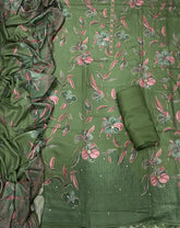 Premium Winter Pashmina Digital Print Suit Set with mirror Work(166vol) - Yanchi