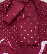 Pure Bandhej Cambric Cotton Suit Set - Yanchi