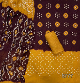 Pure Bandhej Cambric Cotton Suit Set - Yanchi