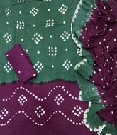 Pure Bandhej Cambric Cotton Suit Set - Yanchi