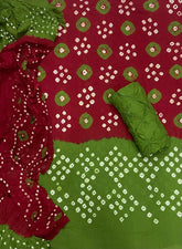 Pure Bandhej Cambric Cotton Suit Set - Yanchi