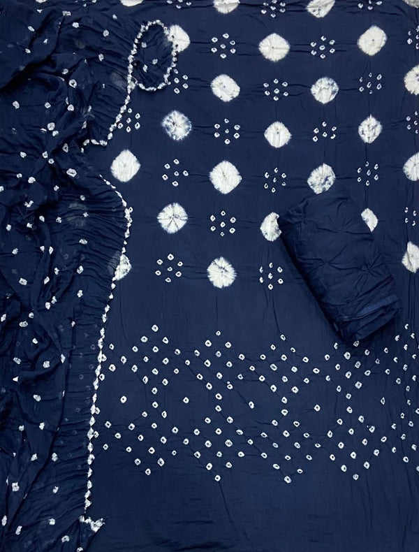 Pure Bandhej Cambric Cotton Suit Set