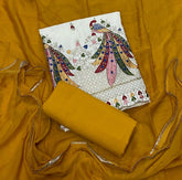 Pure Cotton Burberry with Heavy Handwork & sequence work  - Yanchi
