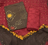 Pure Hand Bandhej Cambric Cotton Suit Set - Yanchi