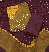 Pure Hand Bandhej Cambric Cotton Suit Set - Yanchi