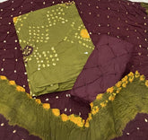 Pure Hand Bandhej Cambric Cotton Suit Set - Yanchi