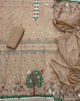 Pure Jamdani suit set with stone work - Yanchi