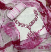 Pure Organza Suit Set with Cutdana & Mirror work - Yanchi