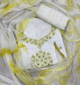 Pure Organza Suit Set with Cutdana & Mirror work - Yanchi