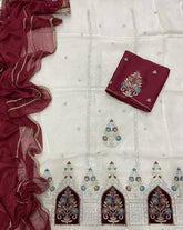 Pure Organza Suit Set with Cutdana & sequence Work - Yanchi