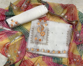 Pure Organza Suit Set with Cutdana & stone and work - Yanchi
