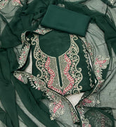 Pure Organza Suit Set with Cutdana & stone and work - Yanchi