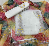 Pure Organza Suit Set with Cutdana & stone and work - Yanchi