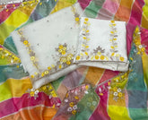 Pure Organza Suit Set with Cutdana & stone and work - Yanchi