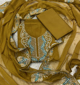 Pure Organza Suit Set with Cutdana & stone and work - Yanchi