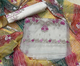 Pure Organza Suit Set with Cutdana & stone and work - Yanchi