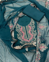 Pure Organza Suit Set with Cutdana & stone and work - Yanchi