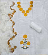 Pure Organza Suit Set with Dhaga work - Yanchi
