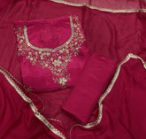 Pure Organza Suit Set with Zari & sequence Work - Yanchi