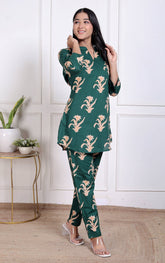 Pure Sanganeri Cotton Long Co - ord Set - Yanchi