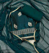 Pure Skylon Suit Set with Cutdana & Zari work - Yanchi