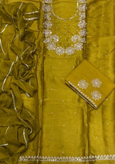 Pure Viscose Burberry Suit Set with Sequence & Zari Thread Work - Yanchi