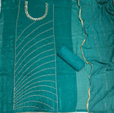 Radiant Gold Crush Crunchy Beads Work Suit Set - Yanchi