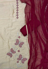 Radiant Gold Crush Crunchy Beads Work Suit Set - Yanchi