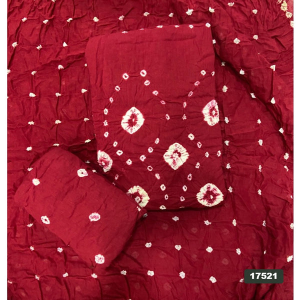 Pure Bandhej Cambric Cotton Suit Set