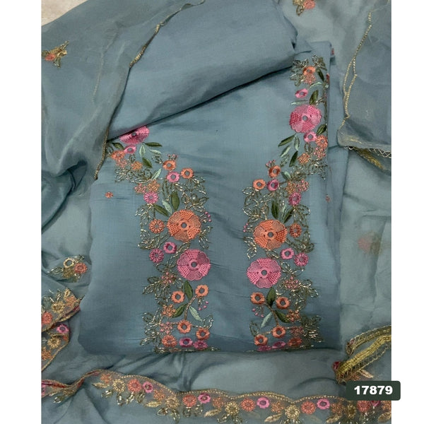 Muslin Silk Embroidery Suit Set