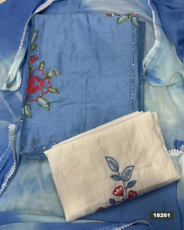 Viscos Silk Embroidery Suit Set
