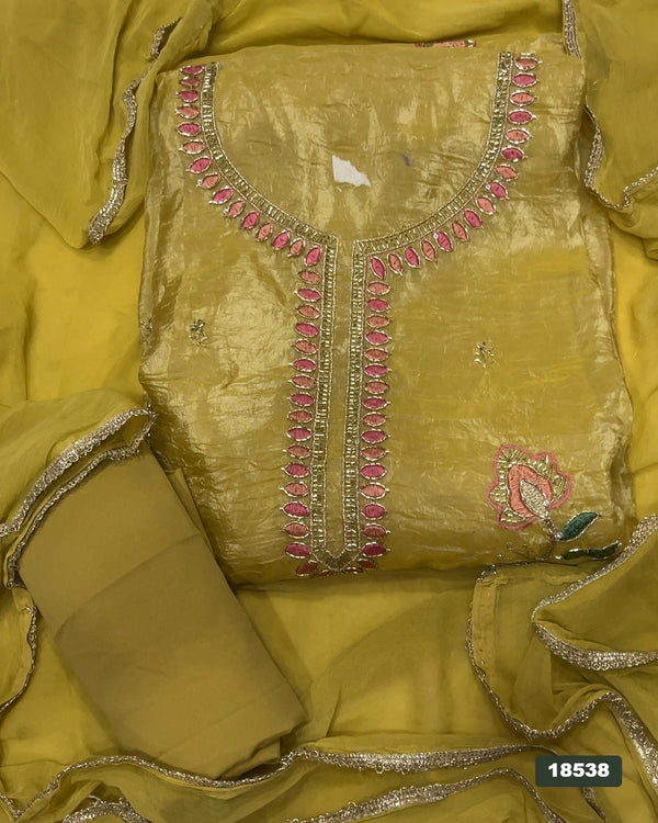 Silk Embroidery Suit Set