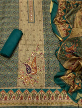 Winter Alpine Suit Set with Aari Work - Yanchi