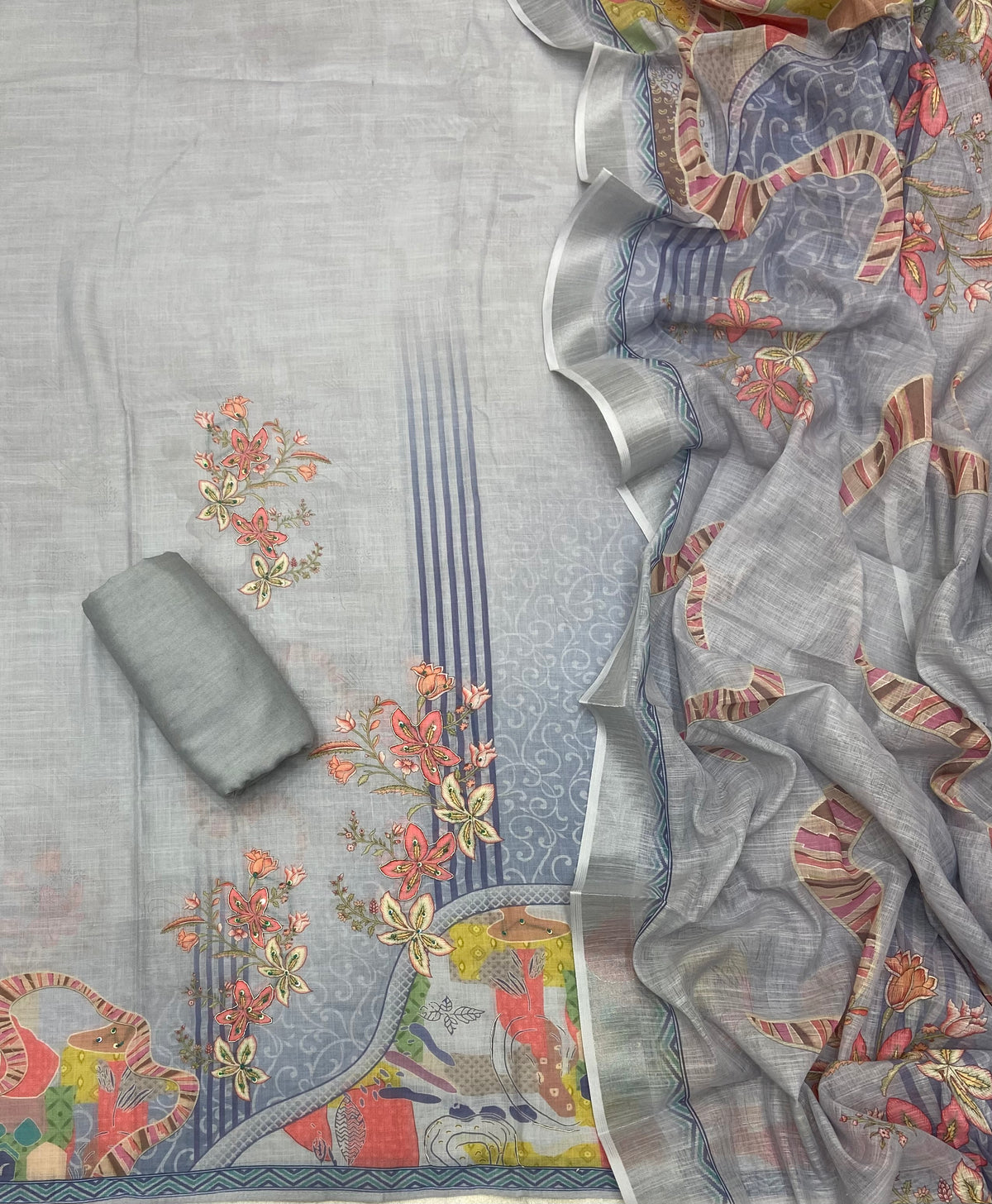 Classy Femora Linen Cotton Silk Suit Set