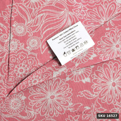 Yanchi Serene Bliss 140 TC 100% Cotton Double Bedsheet with 2 Pillow Covers, Soft and Smooth (Floral, Peach), 140-200 tc - SKU 16527