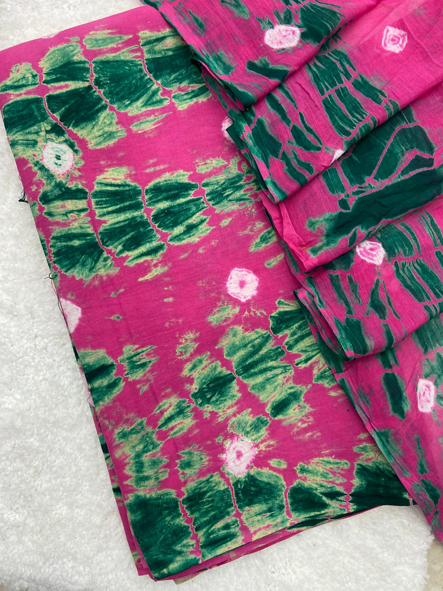 Allover Classic Tie Dye Suit (Pink-Green) (Discontinued)