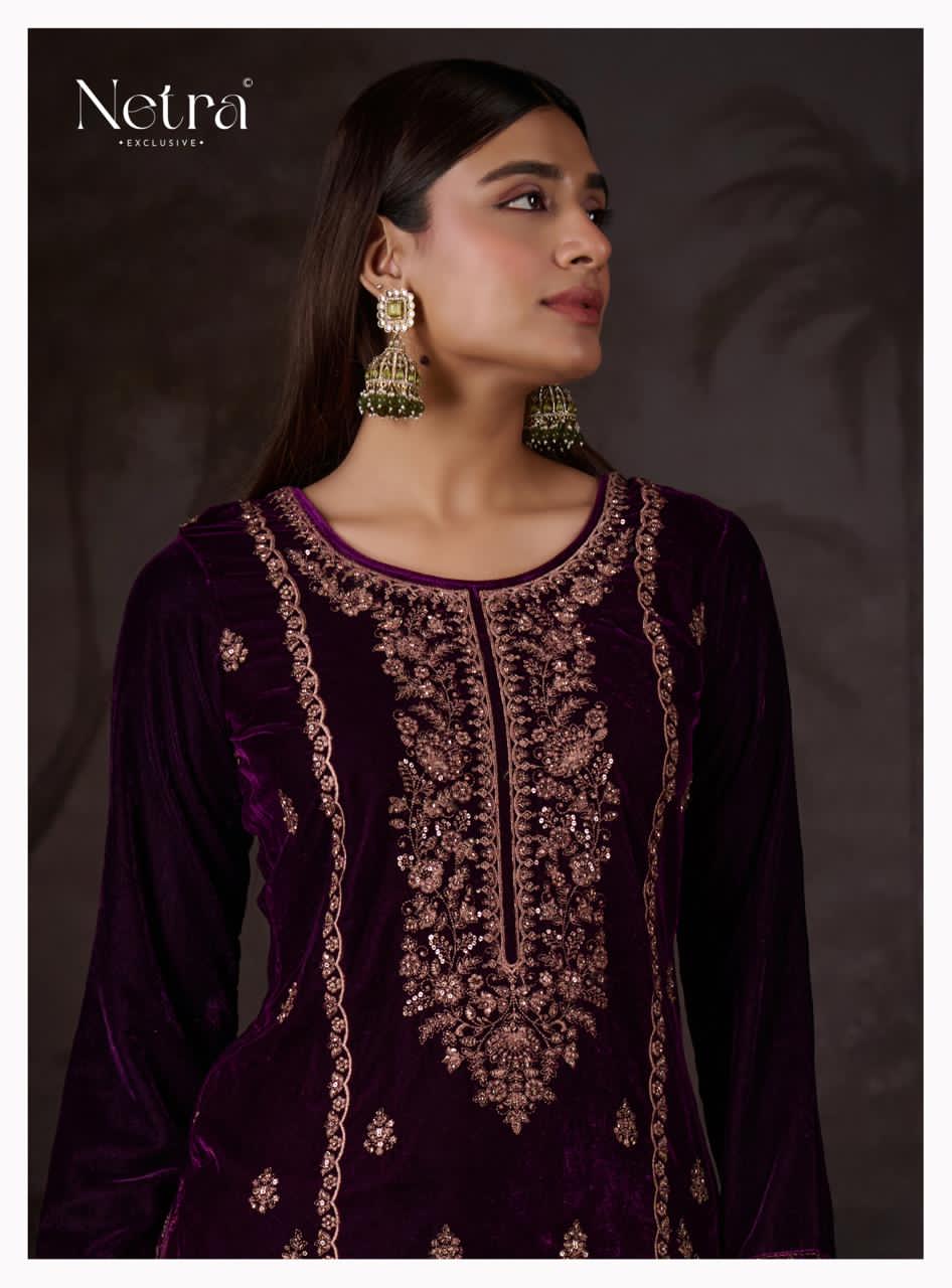 Netra Winter Velvet Suit Set