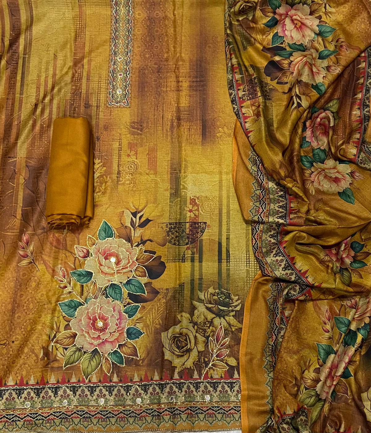 Winter Alpine Suit Set with Aari Work