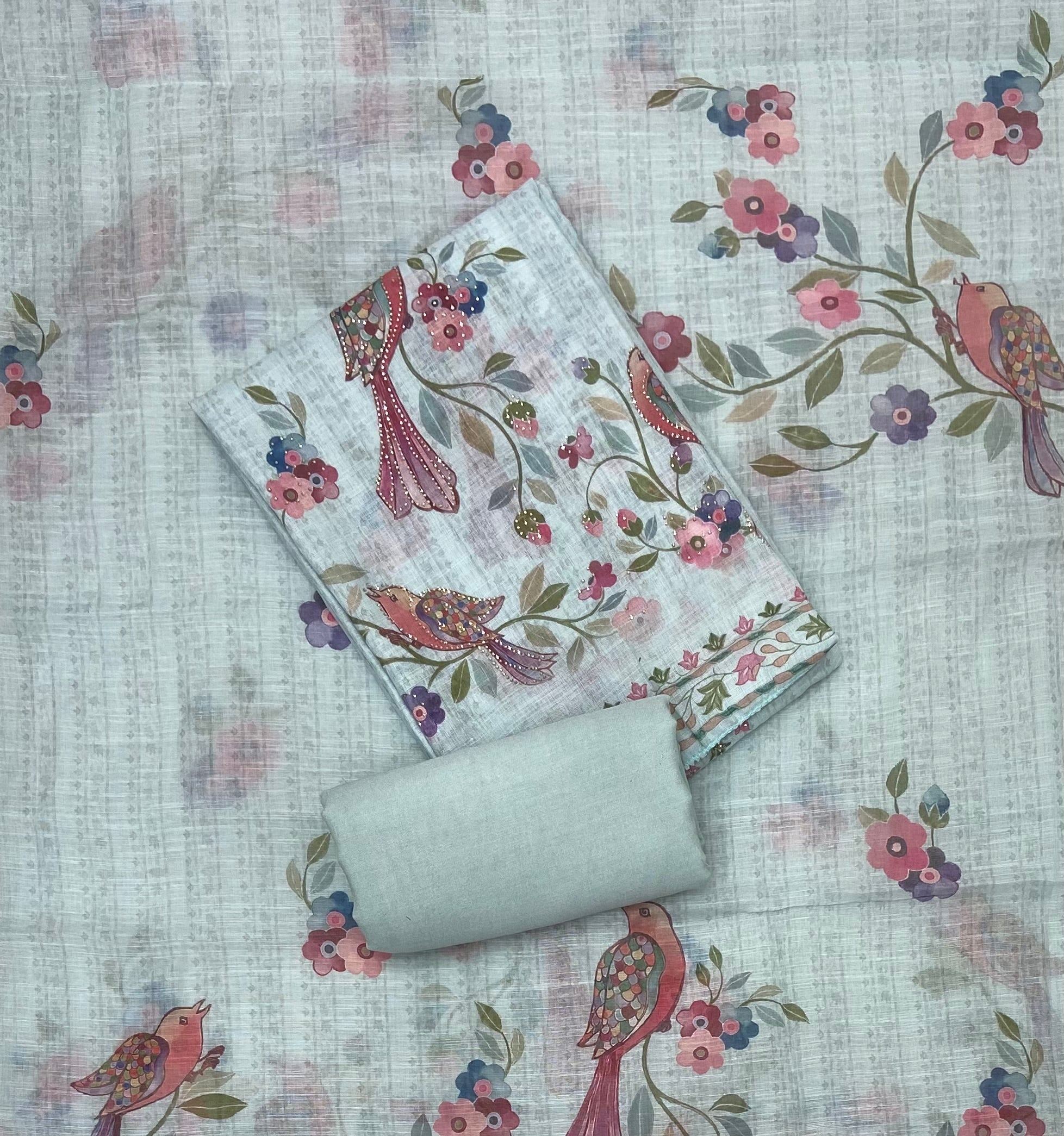 Classy Femora Linen Cotton Silk Suit Set